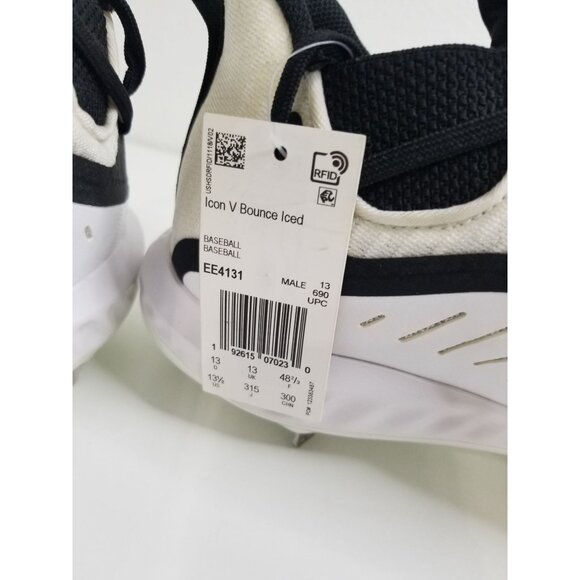 Adidas Men's Icon V Bounce Iced Out Metal Baseball Cleats, Black - Size 13.5 - Picture 5 of 11